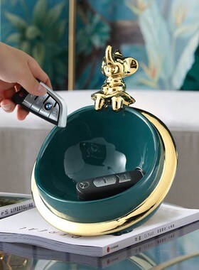 门厅玄关钥匙收纳摆件客厅鞋柜门口放钥匙K创意个性摆设北欧收纳