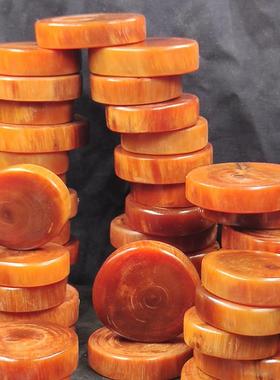 北沉香琥珀木文玩手把件东北松明子满油全透原木块手串家居摆件