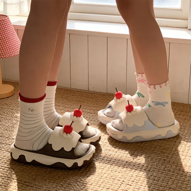 细细条 创意撞色樱桃蛋糕可爱凉拖室内外防滑女夏少女心一字拖鞋,淘宝优惠券,粉丝福利购,淘宝优惠卷