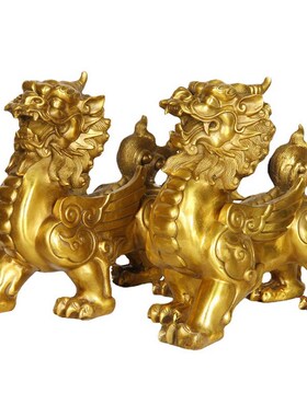 纯铜貔貅摆件特大号一对客厅镇宅办公室招财旺铺皮休摆设开业礼品