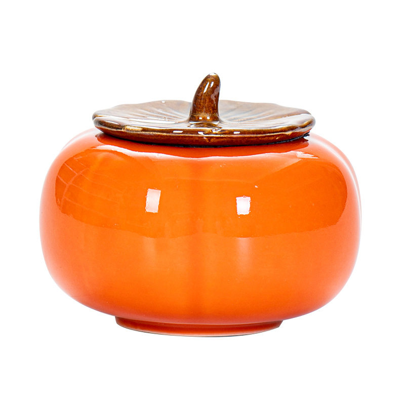 柿柿如意柿子陶瓷茶叶罐喜糖礼盒结婚寿宴伴手礼实用摆件,淘宝优惠券,粉丝福利购,淘宝优惠卷