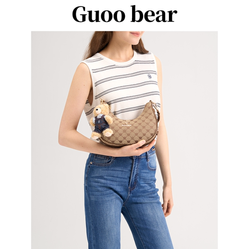 GUOOBEAR古家小熊腋下包女2026新款经典月牙包通勤简约手提斜挎包 - 图3