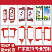 Road flag light pole road flag custom hanging light box advertising road flag double-sided hanging spot outdoor luminous light box
