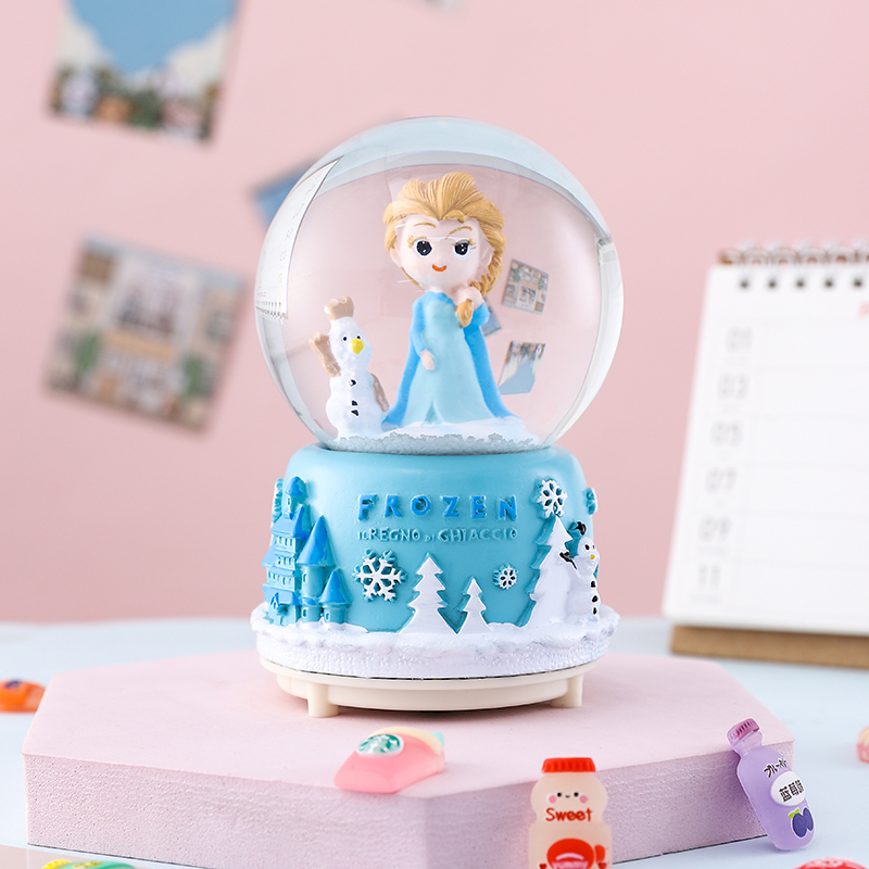 水晶球音乐盒城堡公主桌面摆件八音盒生日礼物女生女孩儿童节礼品-图2