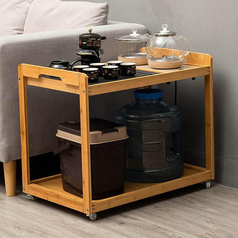 Mobile tea table tea table household tea cabinet simple small tea cart tea tray Kung Fu tea set tea rack