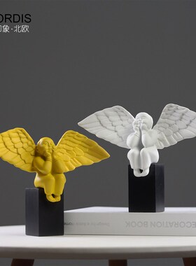 北欧装饰品人物雕塑摆件创意家居软装饰品客厅电视柜酒柜天使摆设