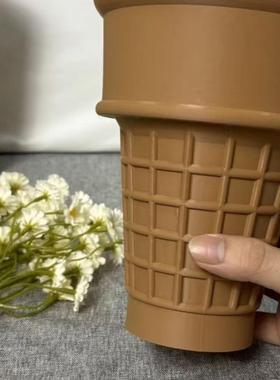 甜筒花瓶3D打印甜筒花瓶储物桶创意摆件甜蜜创意收纳ins风