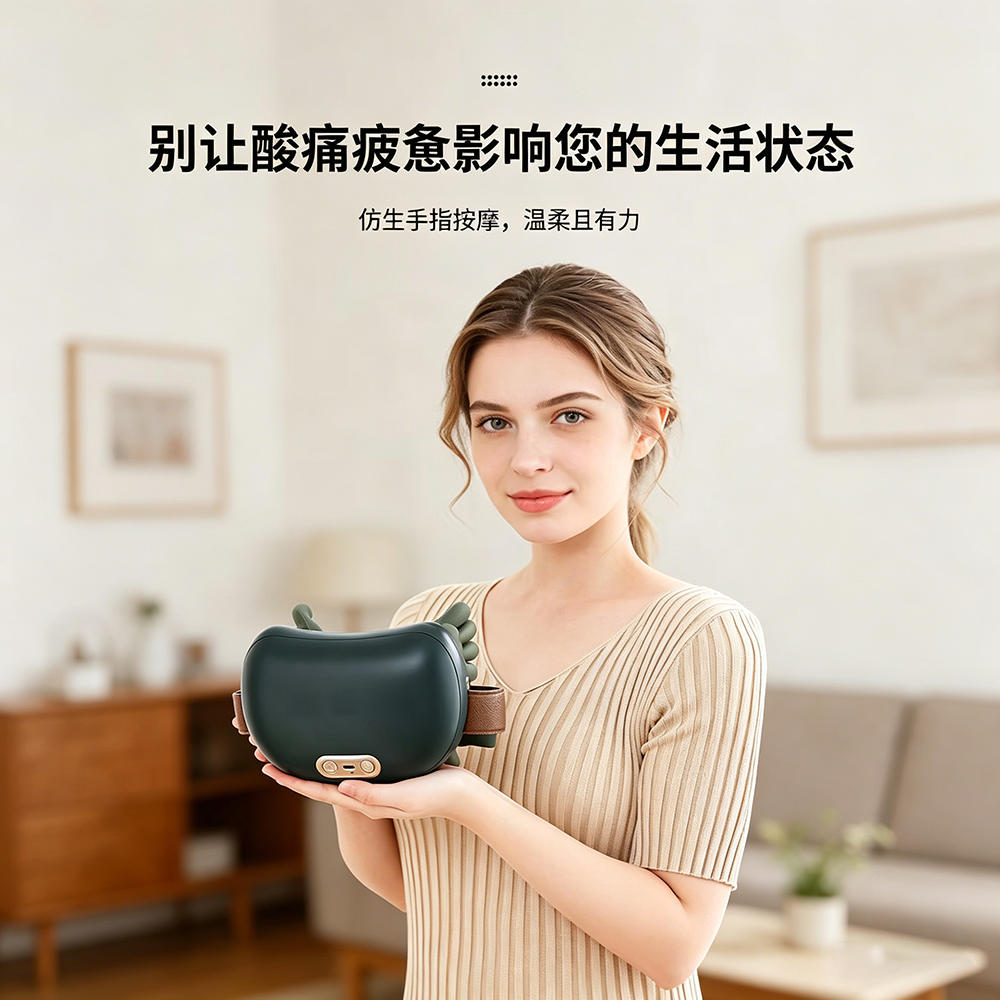 肩颈按摩仪颈椎按摩器揉捏斜方肌腰背部按摩神器礼物热敷肩膀肌肉
