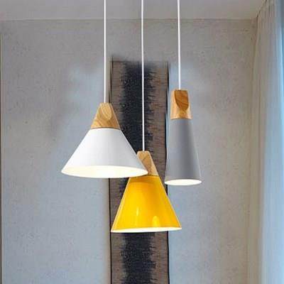 北欧餐厅吊灯创意个性饭厅餐桌卧室床头灯具马卡龙吧台单头LED灯 - 图2