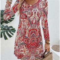 Womens Casual Printed Printed Dress Fashion Setwar