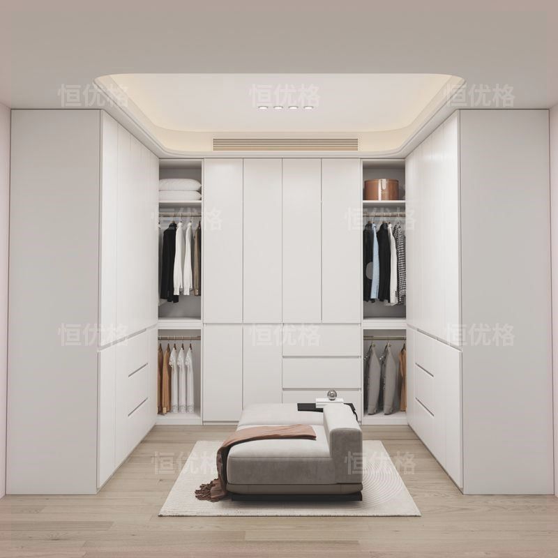 橡木全实木大衣柜转角柜衣帽间家用卧H室主卧隔墙分段式四六门柜,淘宝优惠券,粉丝福利购,淘宝优惠卷