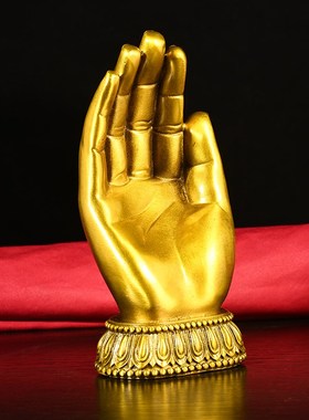 黄铜纯铜大号如来神掌佛手五指山铜观音佛手只手遮天铜Y工艺品摆