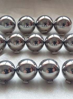 大号实心金属球i不锈钢球自制牛顿摆球撞球配件物理实验有穿线孔