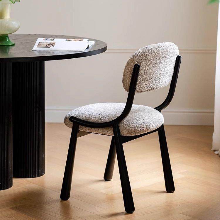 中古小羊肖恩椅子法式网红家用现代设计师北欧靠背椅子餐厅简约,淘宝优惠券,粉丝福利购,淘宝优惠卷