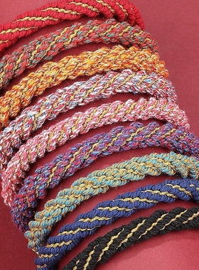 2025新款藏式六字真言手工编织民族风男女款本命年手链饰品