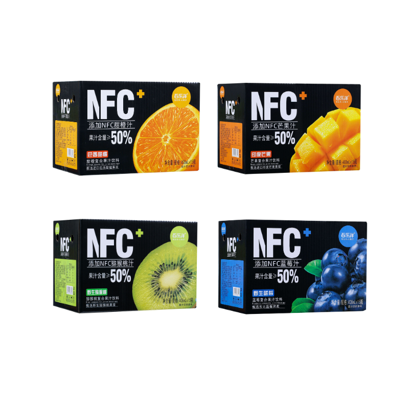 百乐洋NFC甜橙猕猴桃蓝莓芒果复合果汁饮料408ml*15瓶 - 图2