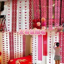 ins wedding house arrangement suit knot wedding butterfly decoration new room bedroom livingroom laflower curtains pendant happy words