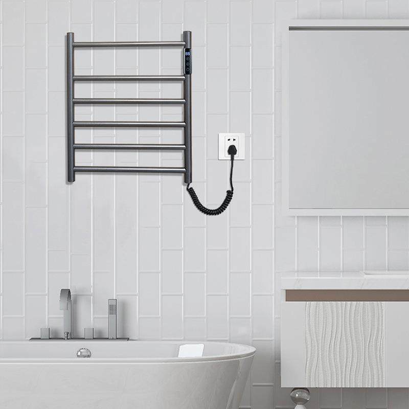 轻奢不锈钢电热毛巾架家用卫生间碳纤维恒温烘干置物架毛巾架,淘宝优惠券,粉丝福利购,淘宝优惠卷