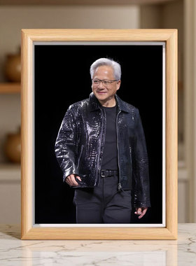 Jensen Huang黄仁勋海报企业家名人相框画框励志装饰摆件摆台挂画