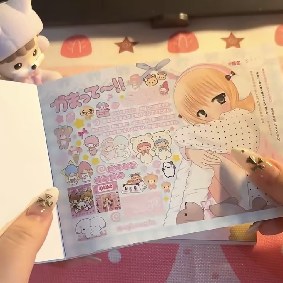 新款古早萌贴纸书一整本高颜值贴纸书延边切手账diy装饰拼贴纸本,淘宝优惠券,粉丝福利购,淘宝优惠卷