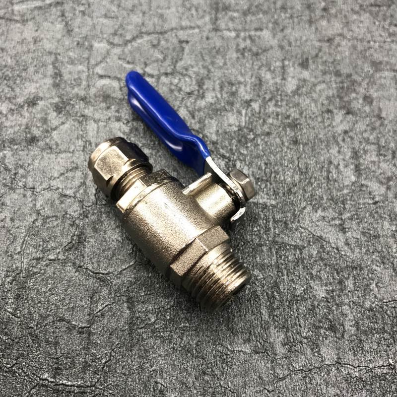 2分外牙转2分管金属球阀 净水器二分铜球阀 与进水三通连接 通用 - 图1
