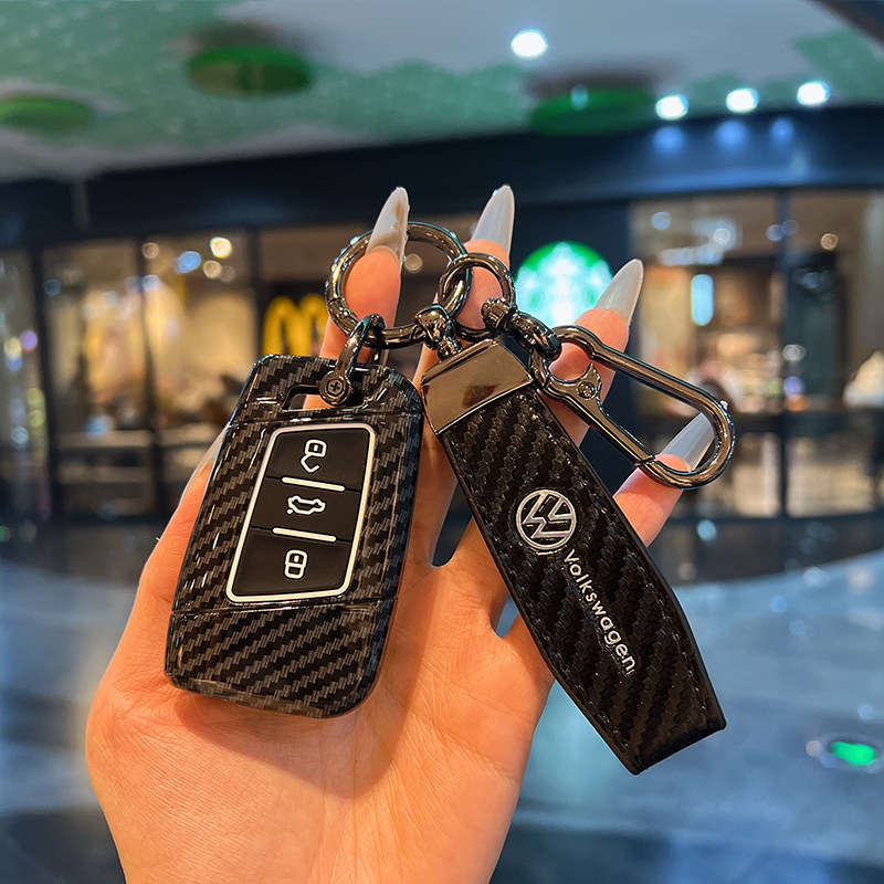 适用于大众钥匙套新款大众CC迈腾B8帕萨特蔚揽威然包扣壳高档男女