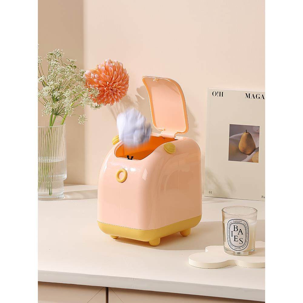 桌面垃圾桶可爱小号按压式带盖纸篓迷你家用卫生间垃圾筒客厅卧室,淘宝优惠券,粉丝福利购,淘宝优惠卷