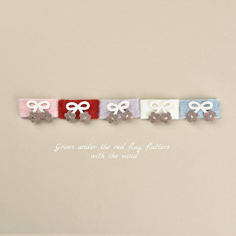 儿童蝴蝶结发夹bb夹毛绒布艺边夹可爱女童纯色发卡韩版头饰品,淘宝优惠券,粉丝福利购,淘宝优惠卷