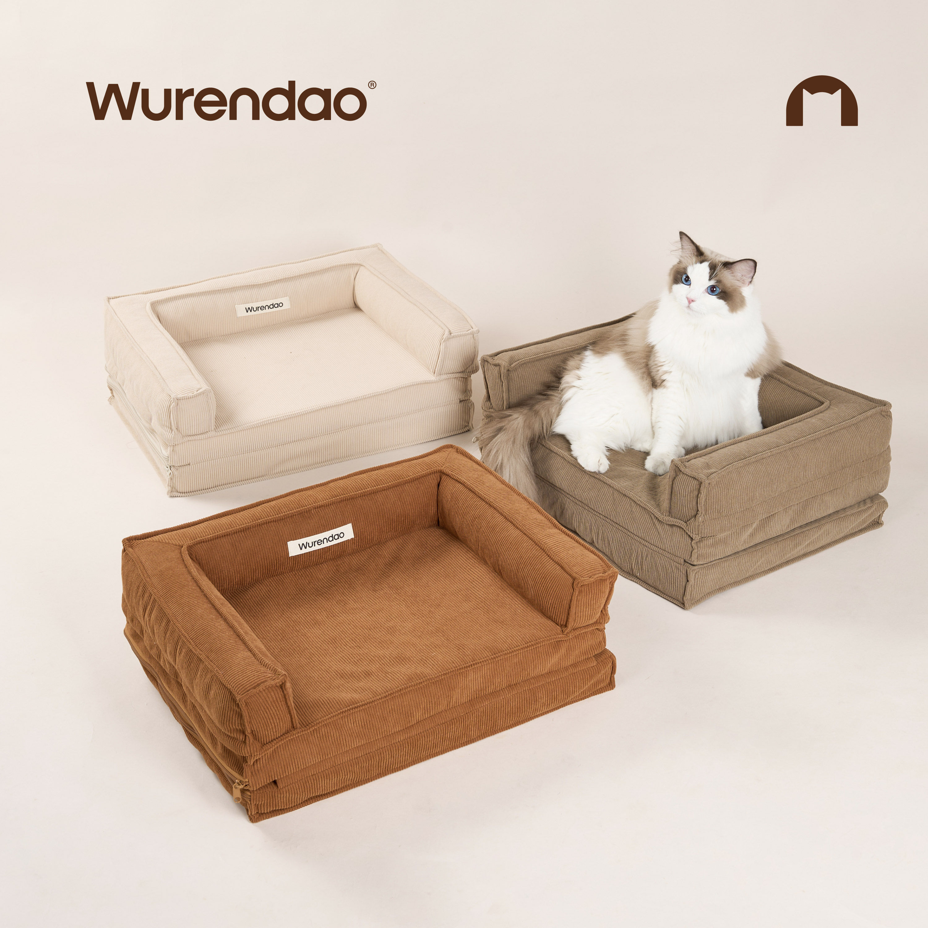 wurendao无人岛猫窝冬加厚冬日猫咪睡窝保暖冬用绒绒时刻折叠沙发,淘宝优惠券,粉丝福利购,淘宝优惠卷