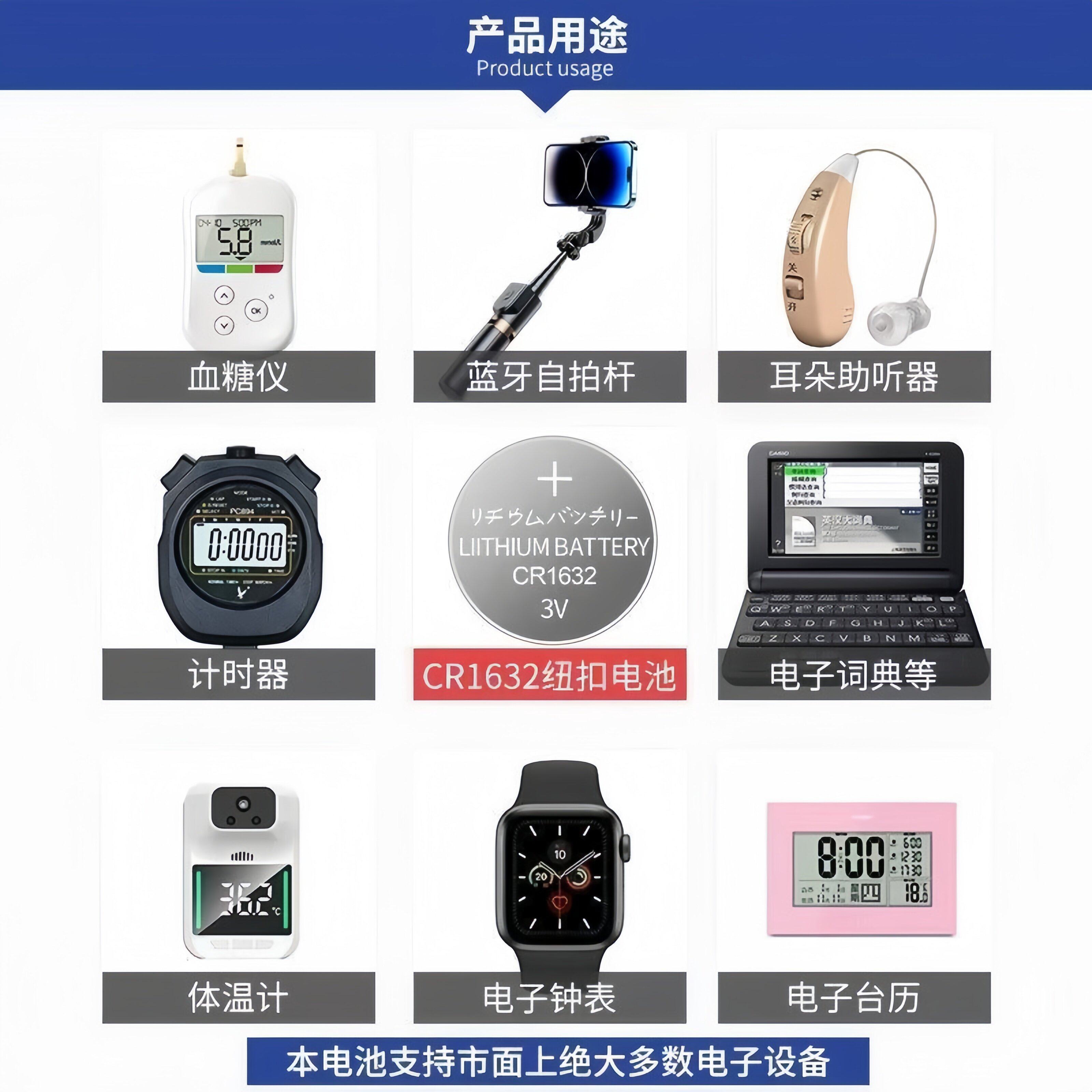 CR2032纽扣电池汽车钥匙遥控器专用电池适用于小米蓝牙温湿度计2,淘宝优惠券,粉丝福利购,淘宝优惠卷