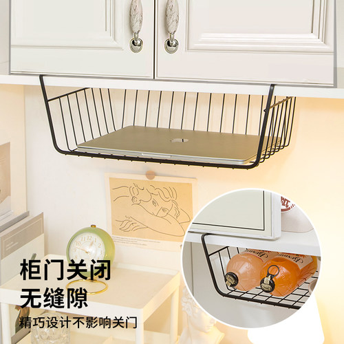 桌下收纳挂篮桌面上铺衣柜分层神器书桌床边置物架柜宿舍改造好物 - 图3