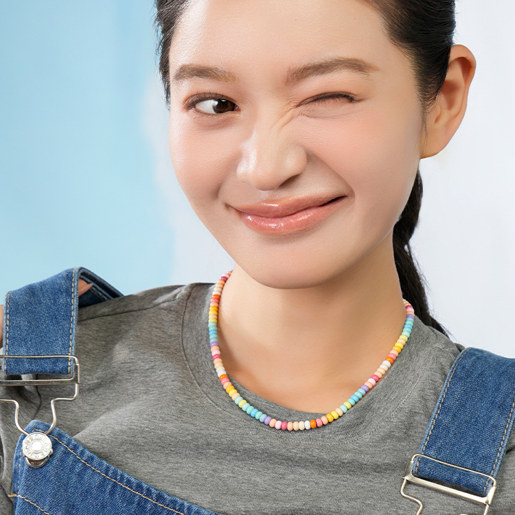 【所有女生的衣橱直播间】桑蕾小波波球耳钉即兴旅行游乐场项链