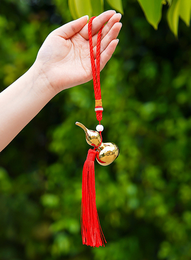 纯铜铜葫芦汽车挂件挂饰开盖空心真品大号铜葫芦S客厅摆件铜工艺