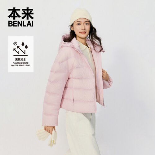 本来国内正品代购BNT160023女士防泼水90绒加厚保暖连帽羽绒服 - 图0