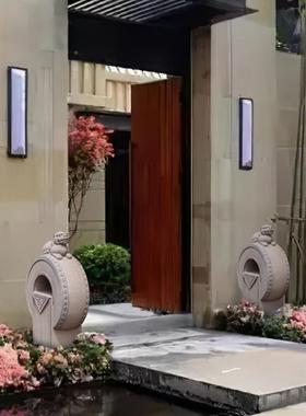 新中式F072-2石门墩抱石一鼓家用仿古庭院别墅装饰镇宅门口石墩摆