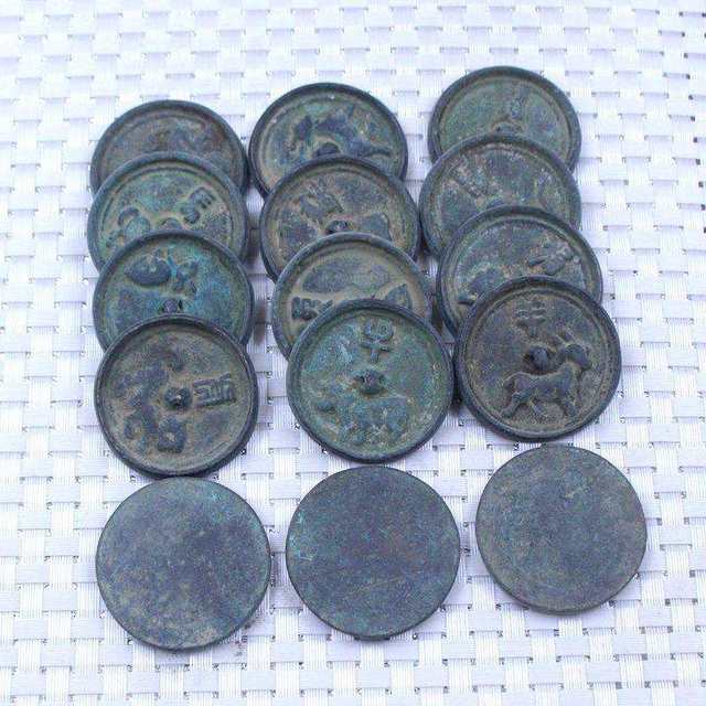 Antiques and Miscellaneous Manufacturers Antique Ancient Coins Copper Coins Bronze Zodiac Copper Coins Collection 1