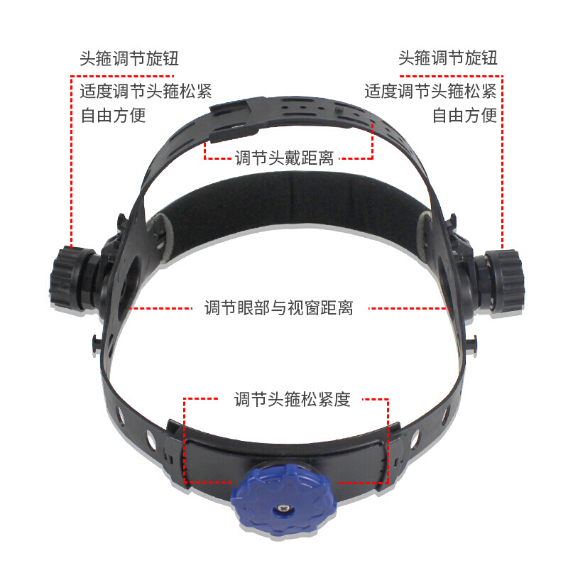 冷焊机线控自动变光焊帽头戴式氩弧焊面罩焊工牛皮防护面具轻便型 - 图2