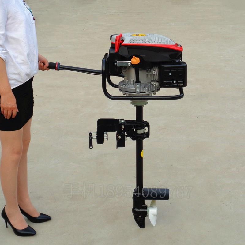 小型船只挂桨机四冲程船挂机 玻璃钢船推进器 铁皮船船尾机马达 - 图0