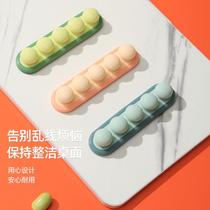 Custom Manufacturer Direct Sales Desktop Cartoon Silicone Wire Machine Charging Line Container Self-Glued Wrap