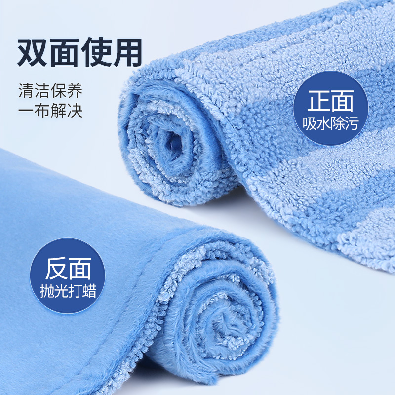 美丽雅夹布平板拖把家用一拖净干湿两用可伸缩加大免手洗懒人地拖