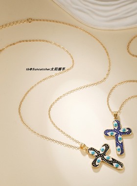 滴油锆石恶魔之眼项链