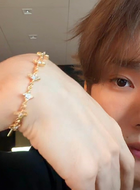 王译磊四芒星手链轻奢高级男士