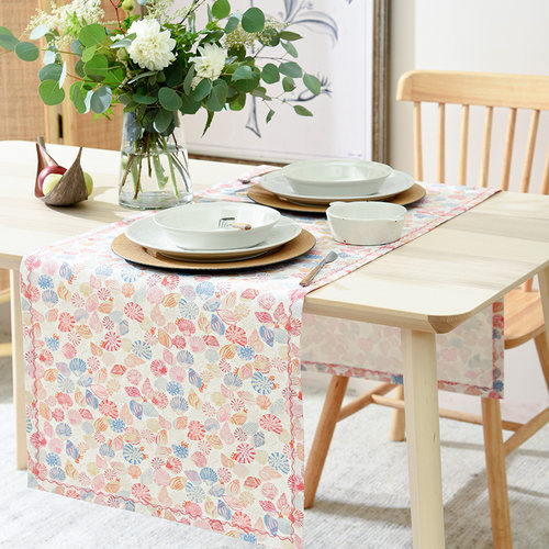 茶几巾美式田园碎花桌旗餐桌电视柜客厅茶几巾长条巾盖巾家用书桌 - 图0