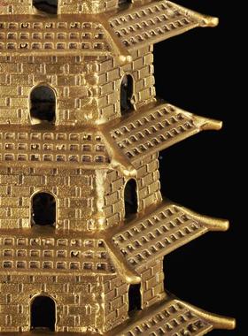 纯黄铜品七层文昌塔摆7件层文昌宝塔家居客桌厅书面7412装饰商务