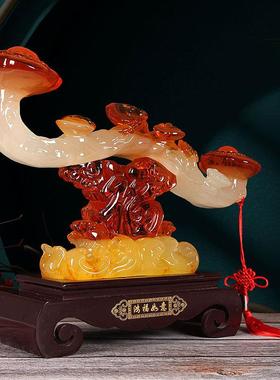 招财玉如意摆件鸿福如意客厅酒柜摆设乔迁礼物新房家居装饰工艺品