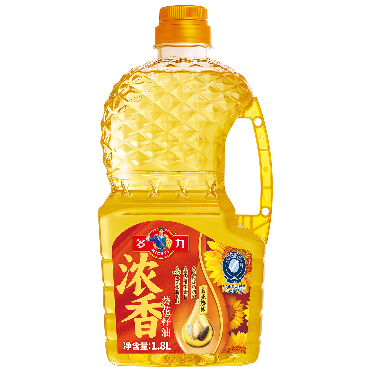 多力浓香葵花籽油1.8L家用小桶去壳熟榨 一级食用油 团购员工礼品 - 图3