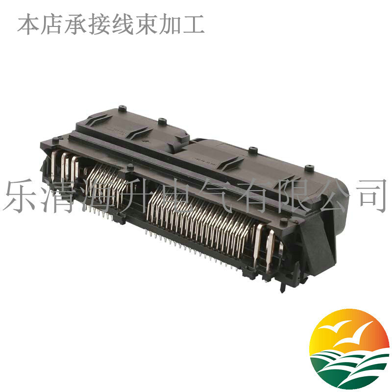 121P针座弯针PCB焊板汽车连接器接插件电控单元插座 1241434-1 - 图0