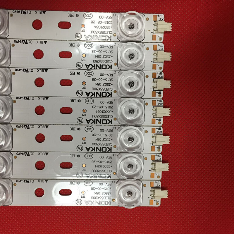 适用于全新康佳Q55S  LED-55CU550灯条35021084灯条8灯14条凹镜 - 图1