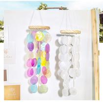 Colorful natural seashells wind bells home shell windbell customised