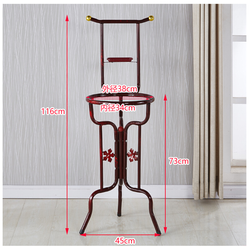 结婚脸盆架铁艺落地老式洗脸盆架子家用宿舍简易农村洗脸架毛巾架